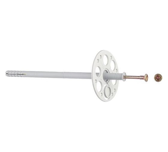 Изображение товара Дюбель для теплоизоляции с металлическим гвоздём с термоголовкой 8х160, 200шт Tech-Krep 130097