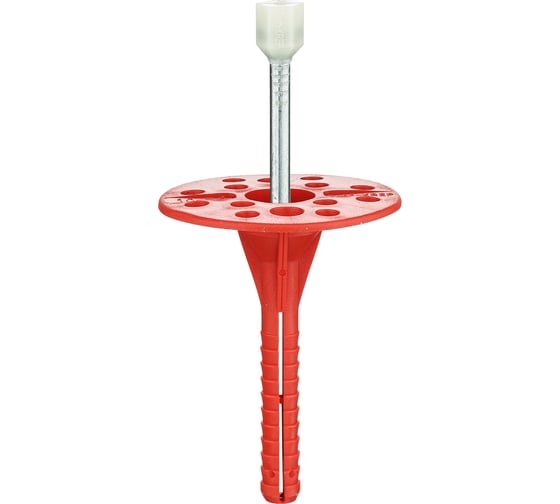 Изображение товара Дюбель для теплоизоляции с металлическим гвоздём с термоголовкой 10х80, 50шт - пакет Tech-Krep 124471