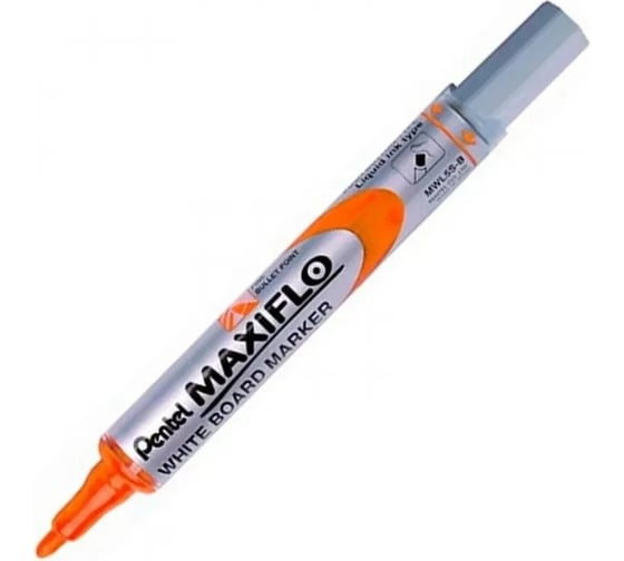 Изображение товара Маркер Pentel Maxiflo MWL5S-F 4 мм, пулевидный, оранжевый 610129