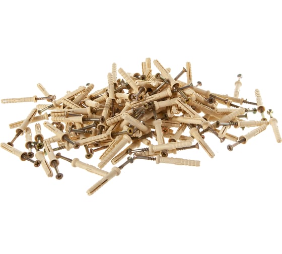 Изображение товара Дюбель-гвоздь 6х40 потайная манжета, нейлон 150шт - ведро Tech-Krep 101330