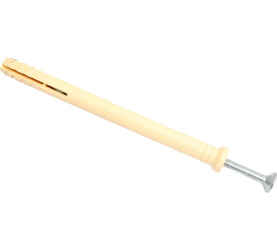 Изображение товара Дюбель-гвоздь 6х80 потайная манжета, нейлон 100шт - ведро Tech-Krep 101334