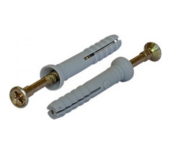 Изображение товара Дюбель-гвоздь 6х40 потайная манжета, полипропилен 300шт - пакет Tech-Krep 125575