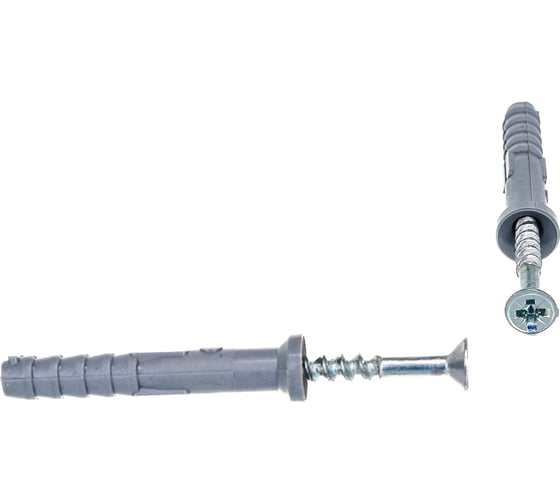 Изображение товара Дюбель-гвоздь 6х40 потайная манжета, полипропилен 150шт - ведро Tech-Krep 101466