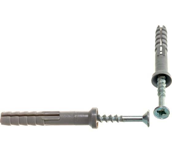 Изображение товара Дюбель-гвоздь 6х40 потайная манжета, полипропилен 500шт - ведро Tech-Krep 113144