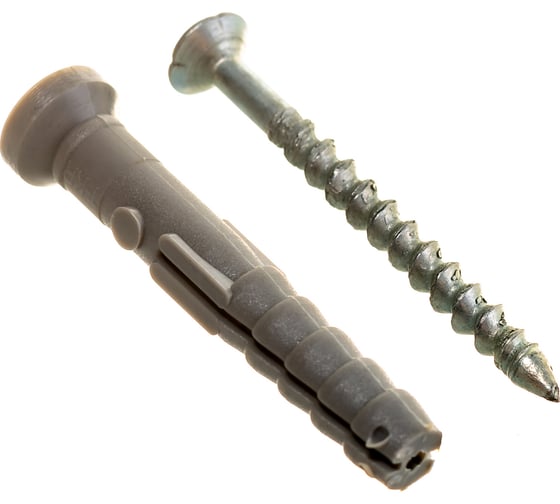 Изображение товара Дюбель-гвоздь 6х40 потайная манжета, полипропилен 50шт - коробка Tech-Krep 112710