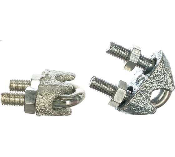 Изображение товара Дугообразный зажим троса 6мм DIN741 2шт - ярлык Tech-Krep 102737