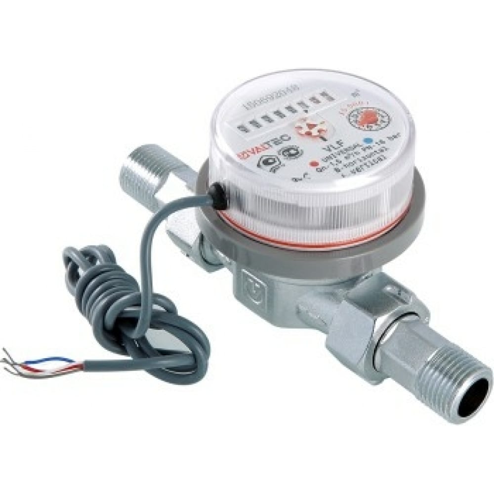 Универсальный водосчетчик Valtec счётчик для воды универсальный valtec 1 2 dn15 110 мм без сгонов vlf 15u l 110