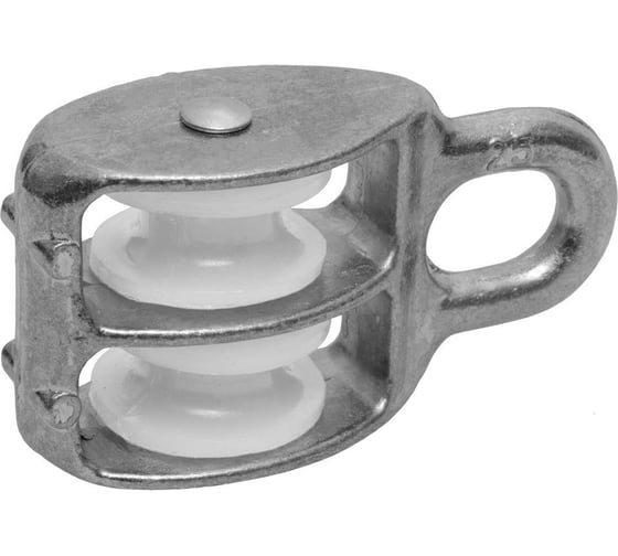 Изображение товара Двойной оцинкованный блок для троса, нейлоновый шкив 30мм 1шт - ярлык Tech-Krep 112731