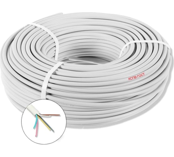 Изображение товара Кабель для пожарной и охранной сигнализации ПРОВОДНИК кспв 6x0.4 мм2, 150м OZ67778L150