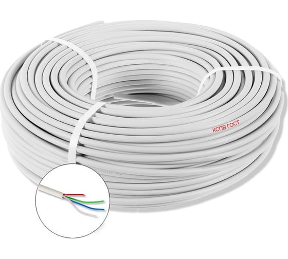 Изображение товара Кабель для пожарной и охранной сигнализации ПРОВОДНИК кспв 4x0.5 мм2, 10м OZ67786L10