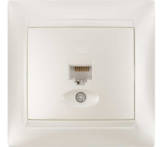 Изображение товара Розетка компьютерная RJ45 перламутр серия "Лама" TDM ELECTRIC SQ1815-0816