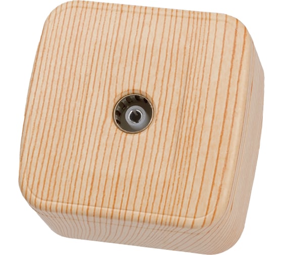 Изображение товара TВ розетка TDM ELECTRIC простая (0-2400 Гц, "мама") открытой установки, IP20 сосна "Дача" Народная SQ1824-0083