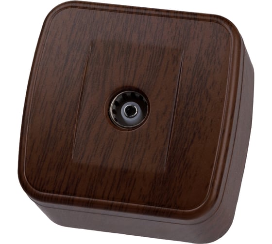 Изображение товара TВ розетка TDM ELECTRIC простая (0-2400 Гц, "мама") открытой установки, IP20 венге "Дача" Народная SQ1824-0073