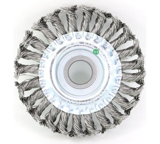 Изображение товара Щетка дисковая жгутовая 125x13x22.2 мм, ворс нержавеющая сталь 0.5 мм EuroBrush 13-028 EB-DSS4L