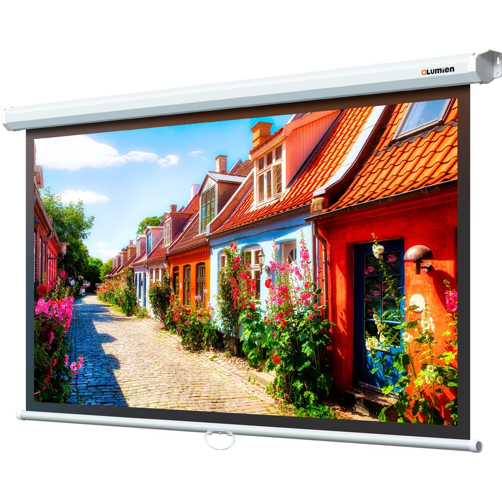 Изображение товара Настенный экран Lumien LEP-100120 Eco Picture 132 дюйма матовая белая поверхность Изображение товара Настенный экран Lumien LEP-100120 Eco Picture 132 дюйма матовая белая поверхность
