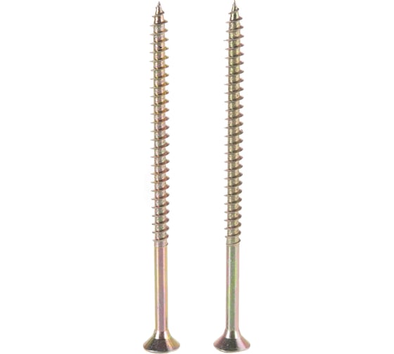 Изображение товара Универсальный саморез Tech-Krep 110х6,0 мм 50 шт желтый, коробка с окном 102276