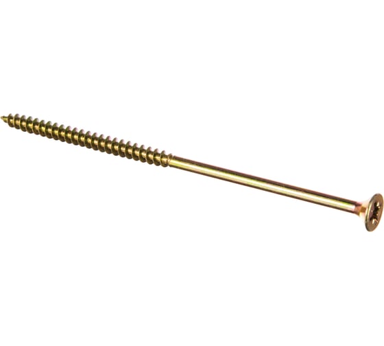 Изображение товара Универсальный саморез Tech-Krep 140х6,0 мм 50 шт желтый, коробка с окном 102279