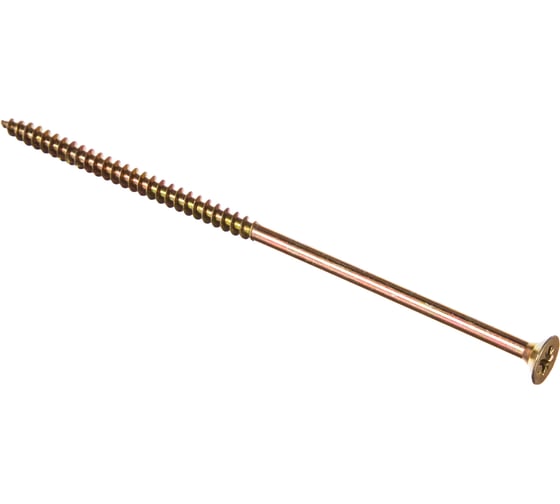 Изображение товара Универсальный саморез Tech-Krep 150х6,0 мм 50 шт желтый, коробка с окном 102280