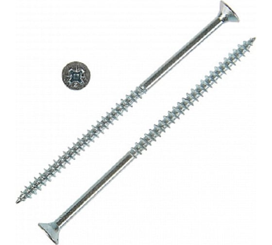 Изображение товара Универсальные саморезы, оцинкованные, 100x5,0 мм, 100 шт., коробка с окном Zitar 102205