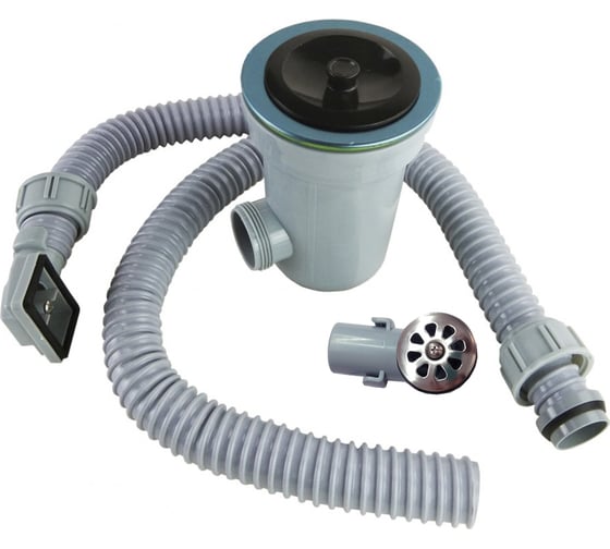 Изображение товара Сифон YOYO 3.5 дюйма, универсальный, с переливом и фильтр-стаканом, для каменной/нержавеющей мойки 901685