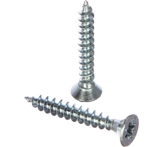 Изображение товара Универсальный саморез Tech-Krep 30х4,0 мм 200 шт оцинкованный, коробка с окном 102180