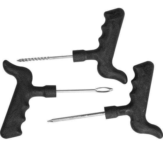 Изображение товара Набор для ремонта бескамерных шин (шило, игла, рашпиль) STAYER 43270-H3