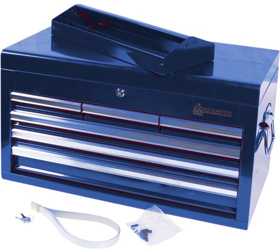 Изображение товара Инструментальный ящик с 6 полками МАСТАК синий 511-06570B