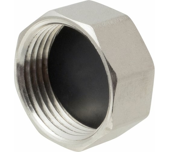 Изображение товара Заглушка сантехническая на трубу MPF 1" латунная никелированная внутренняя резьба ИС.072285