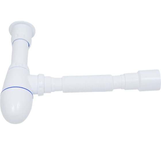 Изображение товара Сифон для кухни Unicorn 1.1/2"х40, нержавеющий выпуск, с универсальной гибкой трубой, 40х40/50, B220 ИС.110310 533262