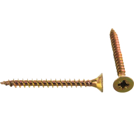 Изображение товара Универсальные саморезы 45x4,5 мм 200 шт желтые коробка с окном Zitar 102255