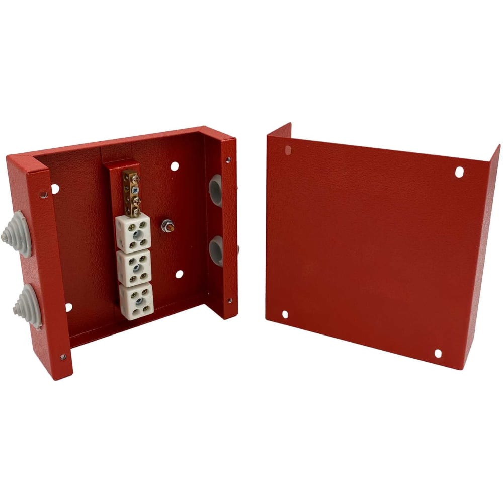 Распределительная огнестойкая коробка Система КМ, цвет красный FRJB-KM-ST3-2.5-12-КРОПС-IP41 FIREFORT - фото 1