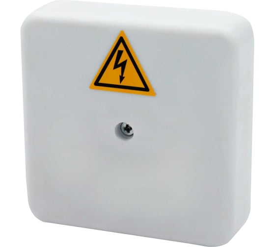 Изображение товара Распределительная огнестойкая коробка Система КМ КРОПС-П0, IP41, габаритные размеры 75x75x20 мм, для кабелей сечением до 4 мм2, 2 клеммы KR0002 FRJB-KM-P0-4-02-КРОПС-IP41