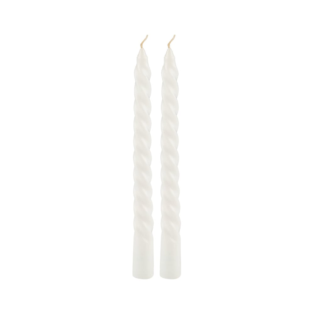 Витые свечи столовые Волшебная страна, цвет белый 105741 - фото 1