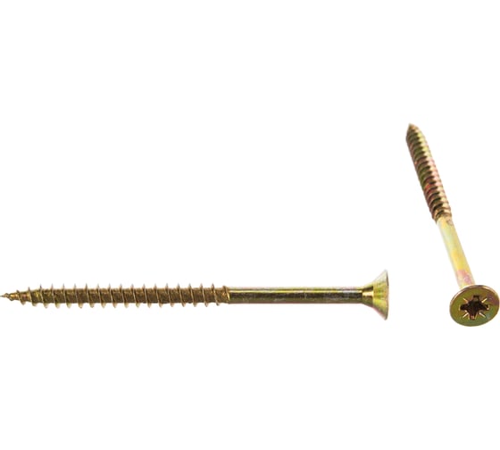 Изображение товара Универсальные саморезы, желтые, 90x6,0 мм, 50 шт., коробка с окном Zitar 102274