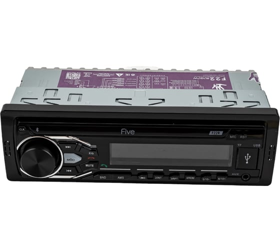Изображение товара Автомагнитола FIVE 1din, красная, Bluetooth, USB, AUX, SD, FM, 4х50 F22R