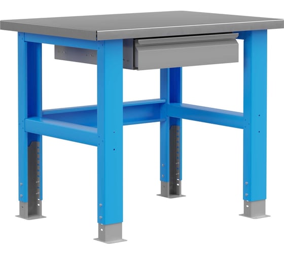 Изображение товара Промышленный металлический стол Верстакофф 1000 мм PLC (RAL5015 и RAL7037) 115001