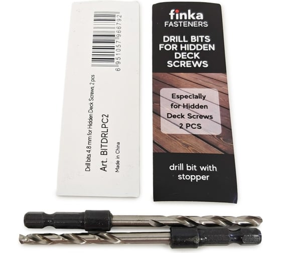 Изображение товара Свёрла для монтажа Finka Hidden Screws 2шт арт. BITDRLPC2