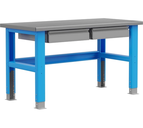 Изображение товара Промышленный металлический стол Верстакофф 1500 мм PLC (RAL5015 и RAL7037) 115002