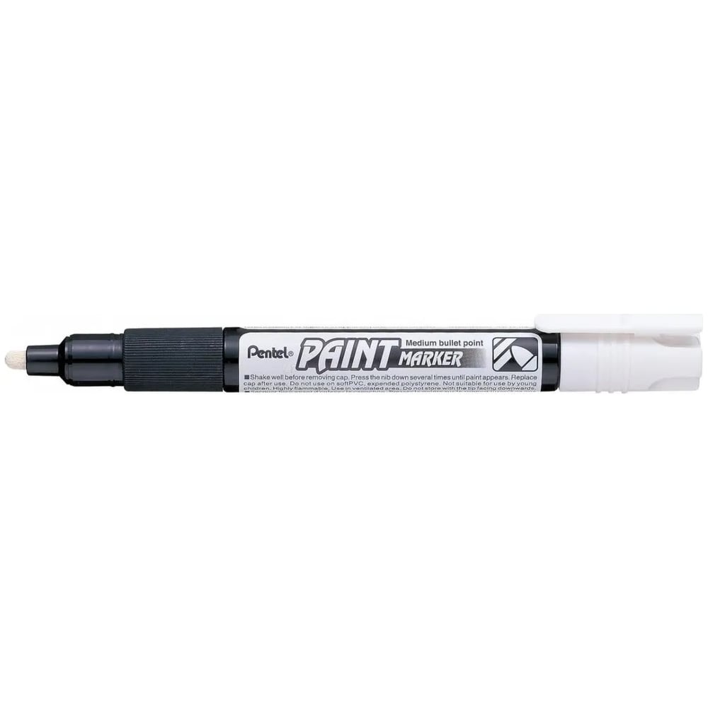 Перманентный маркер Pentel маркер перманентный pentel white 3 9 мм пулеобразный наконечник белый