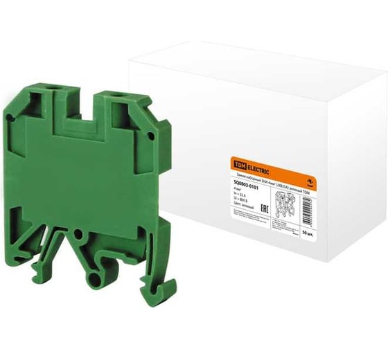 Изображение товара Наборный зажим TDM ELECTRIC ЗНИ-4мм2 (JXB35А) зеленый SQ0803-0101