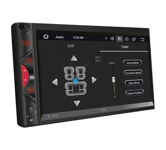 Изображение товара Мультимедиа FIVE 2din, EURO, мультимедиа, 6.9", Android 9, 1024х600/2+32Гб, FM, AM, USB, BT, GPS, WiFi F730A