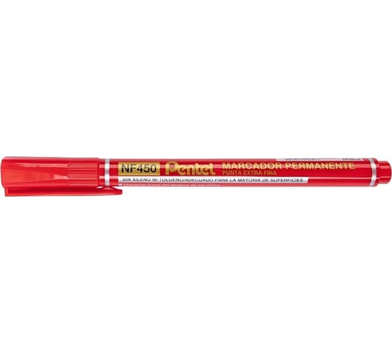 Изображение товара Перманентный маркер Pentel Fine Point NF450-B 1.6 мм, пулевидный, 12 шт, красный 671369