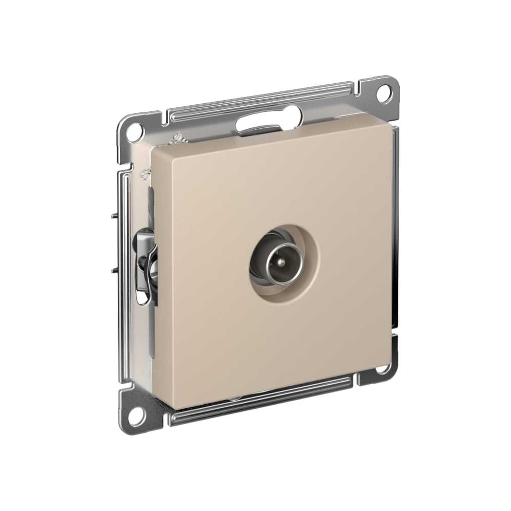 Изображение товара Одиночная tv розетка Systeme Electric Atlasdesign песочный с разъемом TV