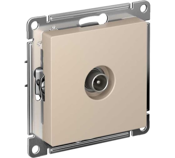 Изображение товара Одиночная tv розетка Systeme Electric Atlasdesign песочный, коннектор ATN001293