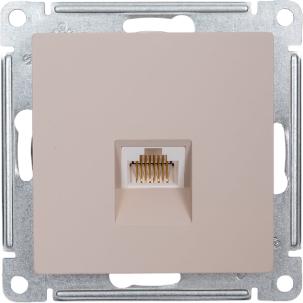 Изображение товара Компьютерная розетка RJ45 Atlasdesign песочный категория 5е, встраиваемая