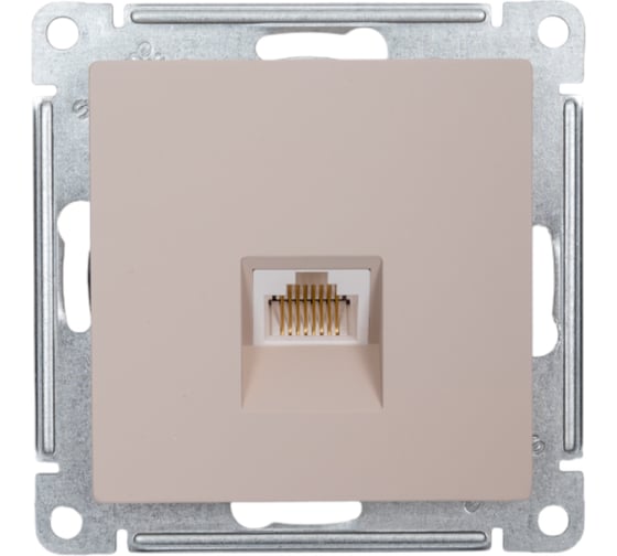 Изображение товара Компьютерная розетка rj45 Systeme Electric Atlasdesign песочный, кат 5е ATN001283