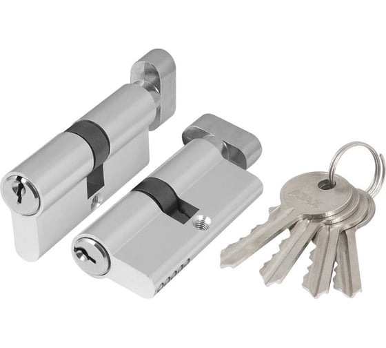 Изображение товара Цилиндровый механизм с вертушкой AJAX (AX102/60) AX1002Knob60 (25+10+25)/HD CP хром 4Key 44843