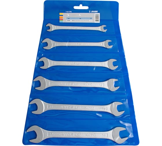 Изображение товара Набор рожковых ключей Unior 6 предметов, 6-17 мм 3838909001081