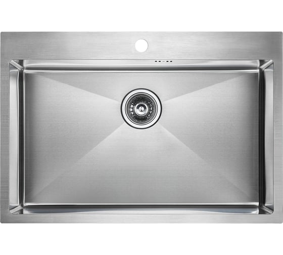 Изображение товара Кухонная мойка Paulmark KRONER 75, брашированная нержавеющая сталь, 750х510мм, PM217551-BS