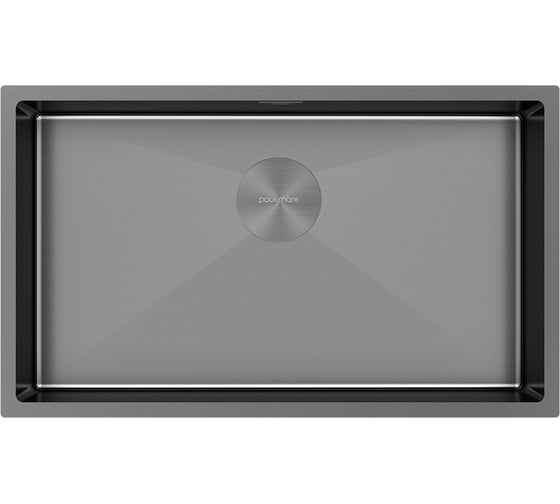 Изображение товара Кухонная мойка Paulmark NEXT 74 UNI, воронёная сталь, 740х440мм, PM217444-GM